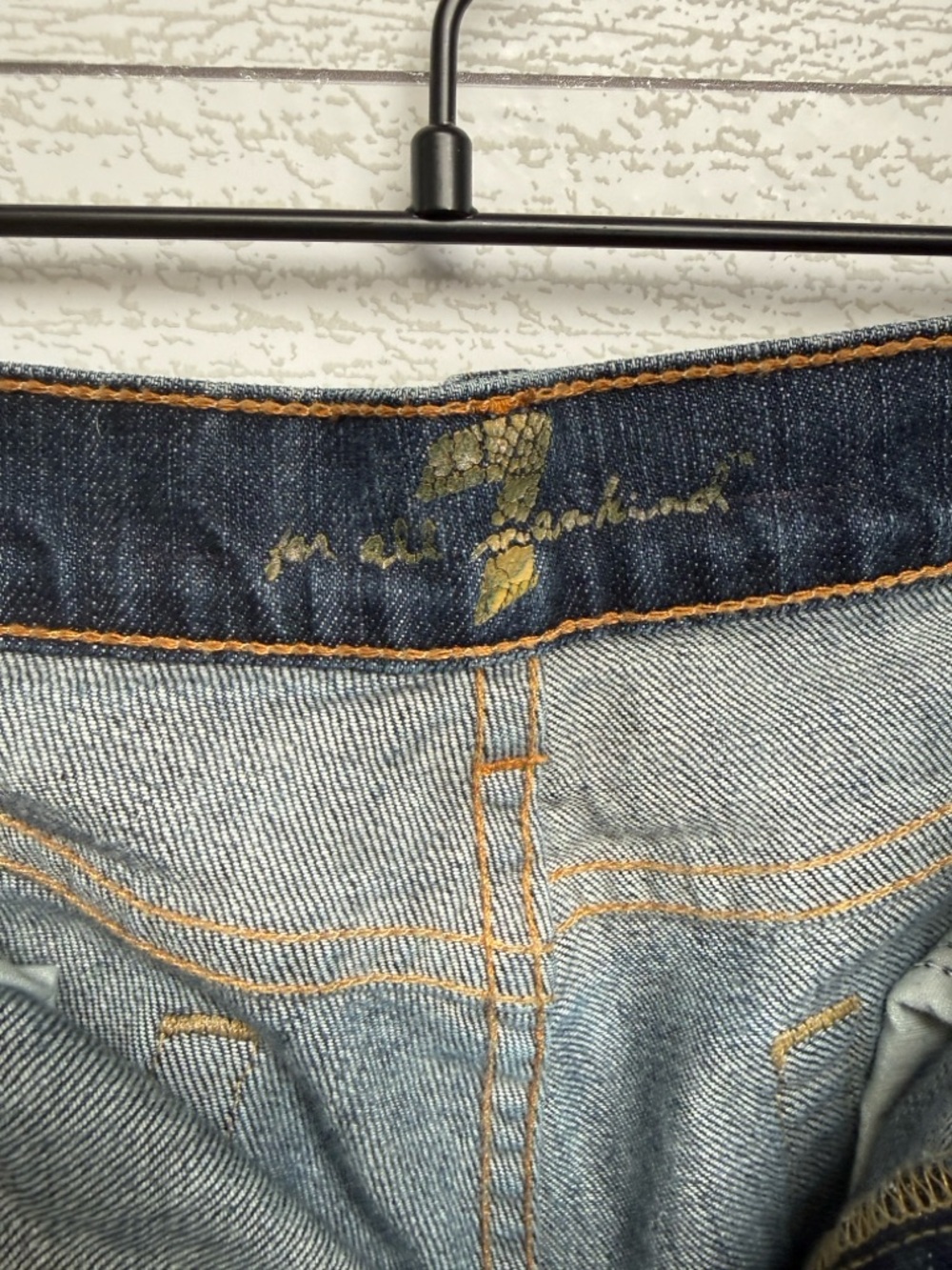 7 For All Mankind 7FAM Mens Bootcut Jeans Y2K Medium Wash Faded Denim Size 34 - Picture 4 of 13